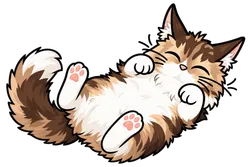 くつろぐ猫のイラスト
